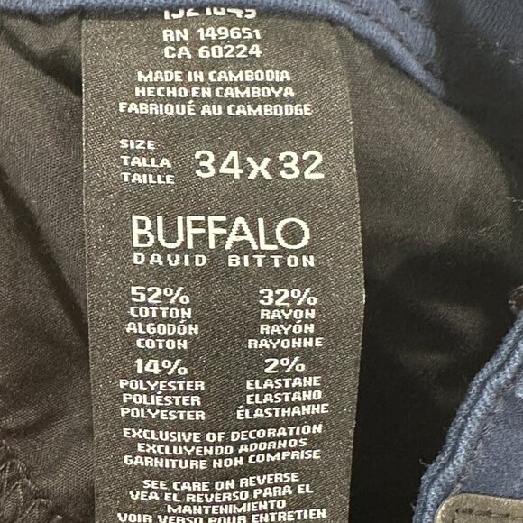 Buffalo David Bitton Jeans Mens 34 Archer Cotton Slim Stretch Pockets - Picture 10 of 10